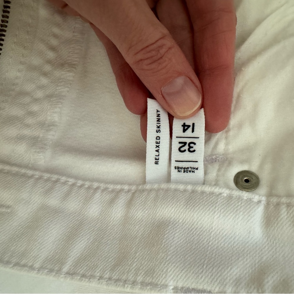 Women's White Loft relaxed skinny jeans - size 14 - Picture 6 of 6